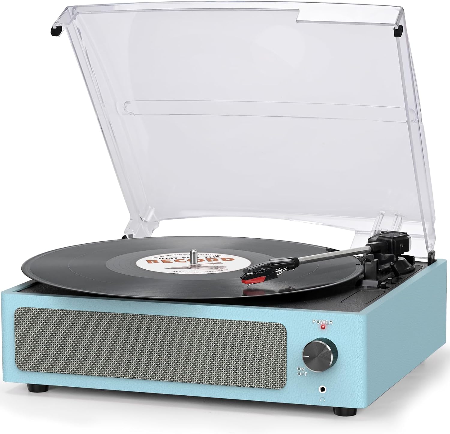 Vinyl Record Player with Speakers Vintage Turntable for Vinyls Records Belt-Driven Turntables 3-Speed Bluetooth Playback Headphone AUX RCA Line LP Vinyls Players for Sound Enjoyment Retro Brown