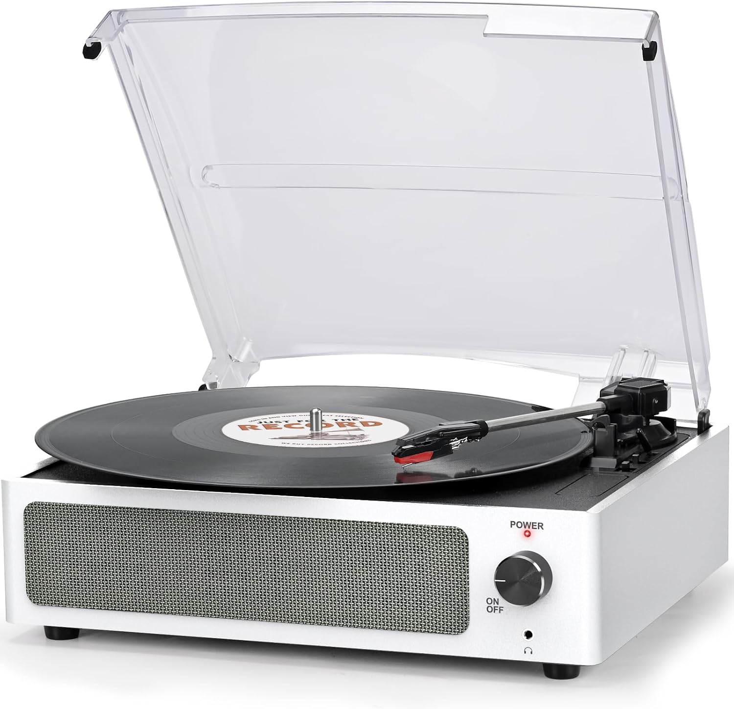 Vinyl Record Player with Speakers Vintage Turntable for Vinyls Records Belt-Driven Turntables 3-Speed Bluetooth Playback Headphone AUX RCA Line LP Vinyls Players for Sound Enjoyment Retro Brown