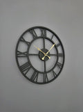 Metal Large Wall Clock Rustic Wall Clock Oversized Farmhouse Wall Clock Modern Minimalist Round Wall Clock Industrial Wall Art Decorative