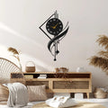 Modern Large Metal Wall Clock, Minimalist Silent Statement Clock, Unique Luxury Home Decor for Living Room or Office, Minimalist Metal Clock