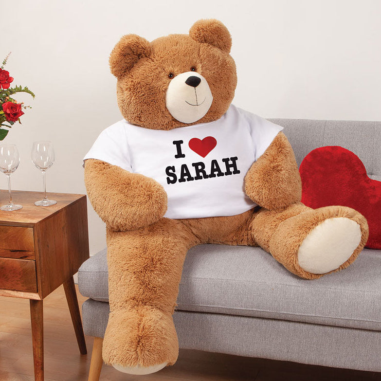 4 Ft. Big Hunka Love I HEART You T-Shirt Bear